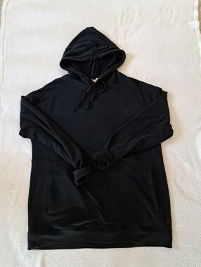 Everyday Sunday Oversized Hoodie Sweatshirt Women's Size Small Black Pullover